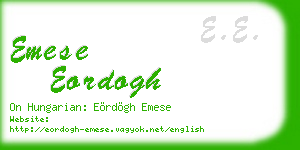 emese eordogh business card